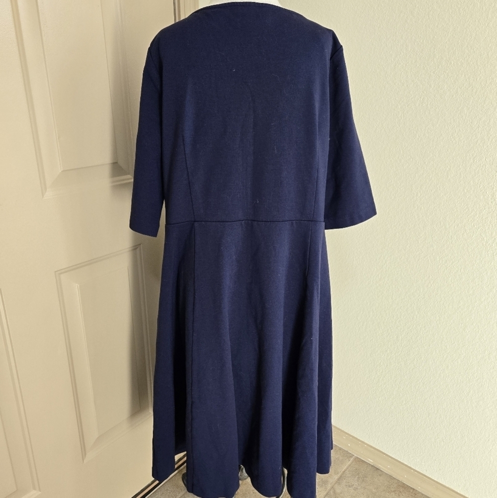 BODEN Women’s Navy Blue Alice Ponte Fit and Flare 18L - Picture 3 of 5